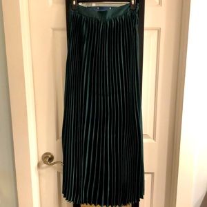 Satin Green Maxi Skirt